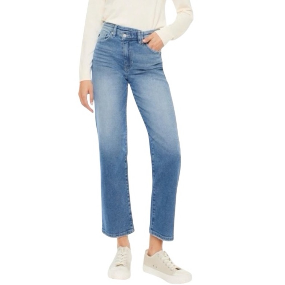 KanCan Straight Leg Jeans in Light Blue